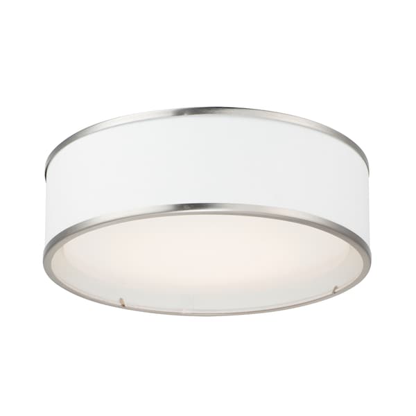 Maxim Lighting Prime 1-Light 16" Wide Satin Nickel Flush Mount Light 10231WLSN - main